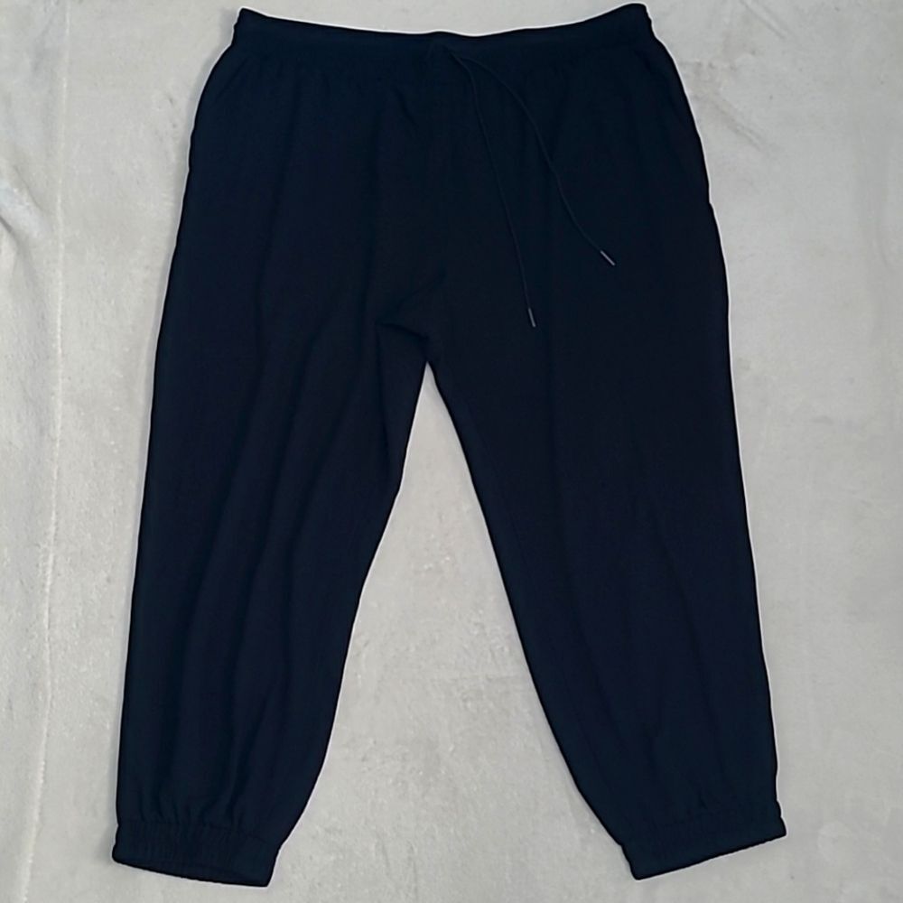 Halogen Black Womens Size 2X Drawstring Joggers Elastic Waist Aesthetic Travel